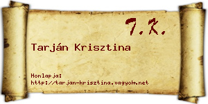 Tarján Krisztina névjegykártya