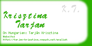 krisztina tarjan business card